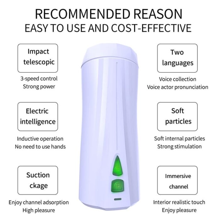 Rends Piston Automatic Male Masturbator with 10 Thrusting Vibration Modes Realistic Vagina Voice Sex Stroker