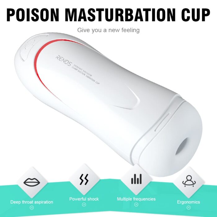 Rends Poison II Automatic Male Masturbator with Dual Motor Multi-Frequency Vibration Sucking Voice Sex Toys for Men