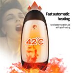 Rends Pulse 5 Vibrations Male Masturbator Sex Toys for Men with Heating Function Soft TPE Channel Penis Exercise