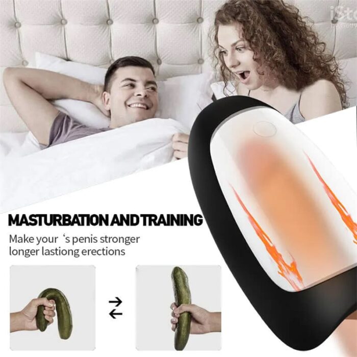 Rends Pulse 5 Vibrations Male Masturbator Sex Toys for Men with Heating Function Soft TPE Channel Penis Exercise