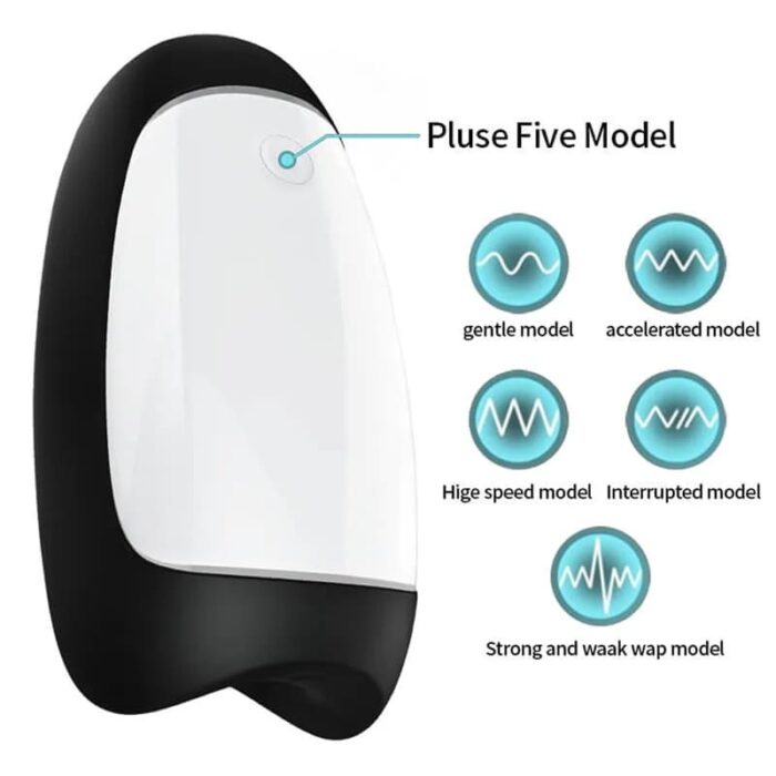 Rends Pulse 5 Vibrations Male Masturbator Sex Toys for Men with Heating Function Soft TPE Channel Penis Exercise
