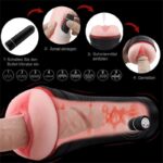 S-HANDE S167-2 Male Masturbator with 9 Vibrations 3D Realistic Texture Pocket Pussy Vagina Blowjob Simulator