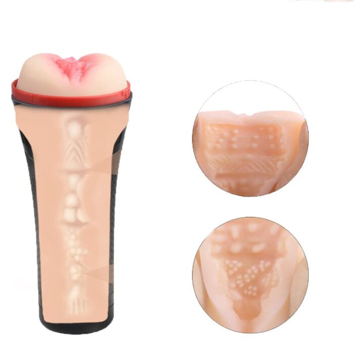 S-HANDE S167-2 Male Masturbator with 9 Vibrations 3D Realistic Texture Pocket Pussy Vagina Blowjob Simulator