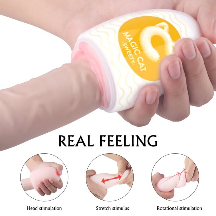 S176 Pocket Pussys for Men Masturbator Egg Realistic Vagina with 3D Textured Blowjob Sex Toy