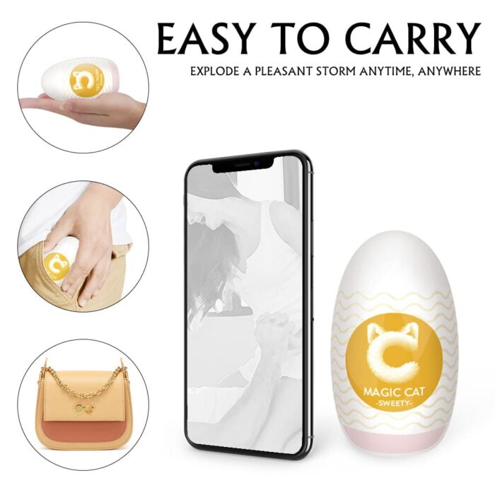 S176 Pocket Pussys for Men Masturbator Egg Realistic Vagina with 3D Textured Blowjob Sex Toy