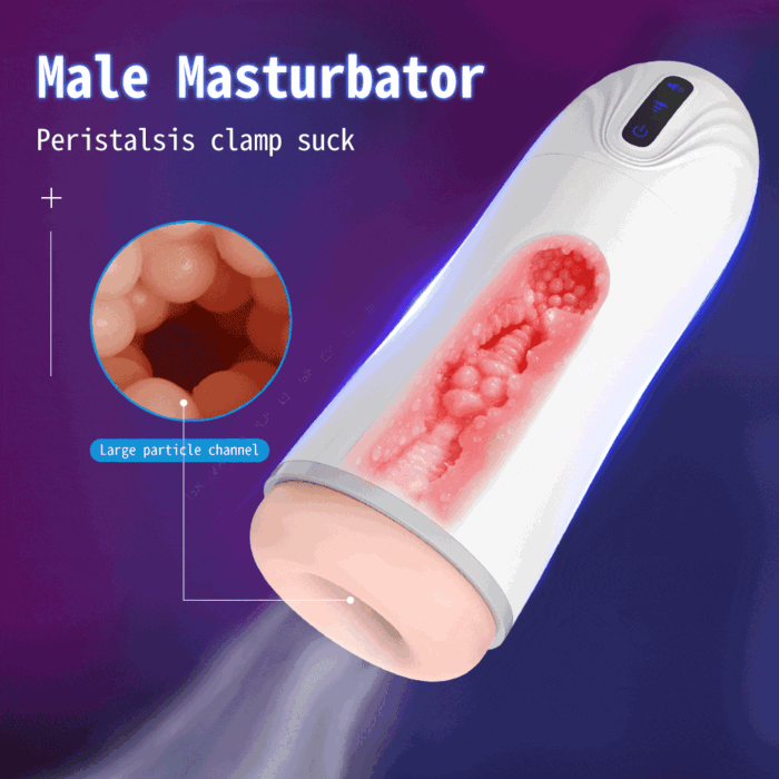 Snowstorm Automatic Male Masturbator with 10 Vibration 3 Sucking Modes 5.7 Inches Deepth 3D Textured Blowjob Sex Toys