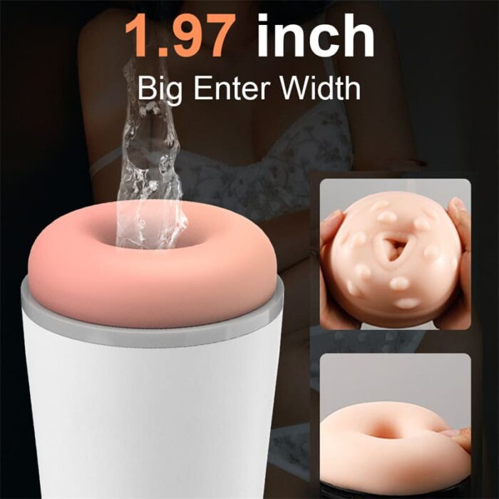 Snowstorm Automatic Male Masturbator with 10 Vibration 3 Sucking Modes 5.7 Inches Deepth 3D Textured Blowjob Sex Toys