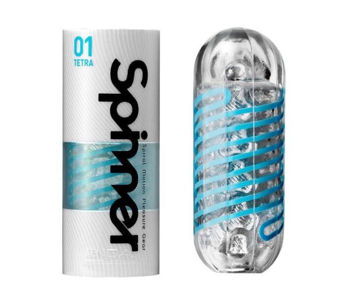 Tenga Spinner Tetra 01 Male Masturbator Cup- Reusable Spiral Motion Spiral Motion Mens Sex Toy