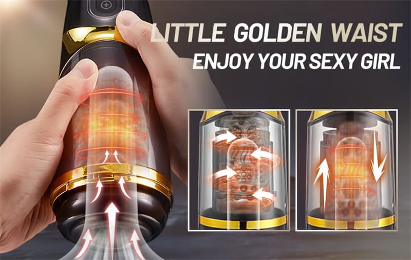 UNIMAT Beck II Automatic Male Masturbator with 6 Thrusting & Vibrating Modes 37.6°heating Voice Masturbation Cup