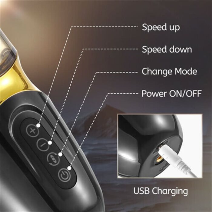 UNIMAT Beck II Automatic Male Masturbator with 6 Thrusting & Vibrating Modes 37.6°heating Voice Masturbation Cup