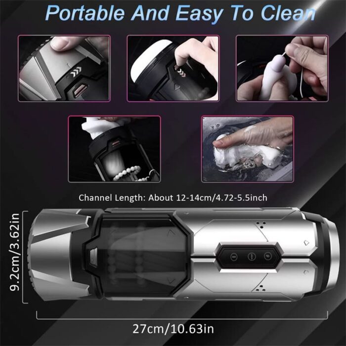VI-002 Perfevt Cabin Automatic Male Masturbator with Penis Ring - 7 Thrusting Vibrations Electric Pocket Pussy Male Stroker