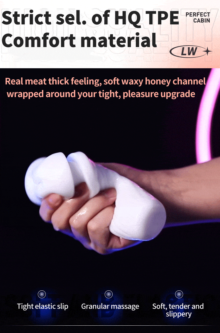 VI-002 Perfevt Cabin Automatic Male Masturbator with Penis Ring - 7 Thrusting Vibrations Electric Pocket Pussy Male Stroker