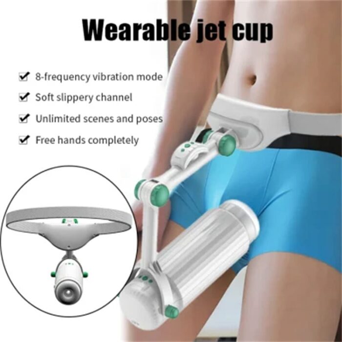 Wearable Automatic Male Masturbator Penis Pump with 8 Vibration Sucking Hands Free Blowjob Machine Pocket Pussy for Men