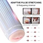 Wearable Automatic Male Masturbator Penis Pump with 8 Vibration Sucking Hands Free Blowjob Machine Pocket Pussy for Men