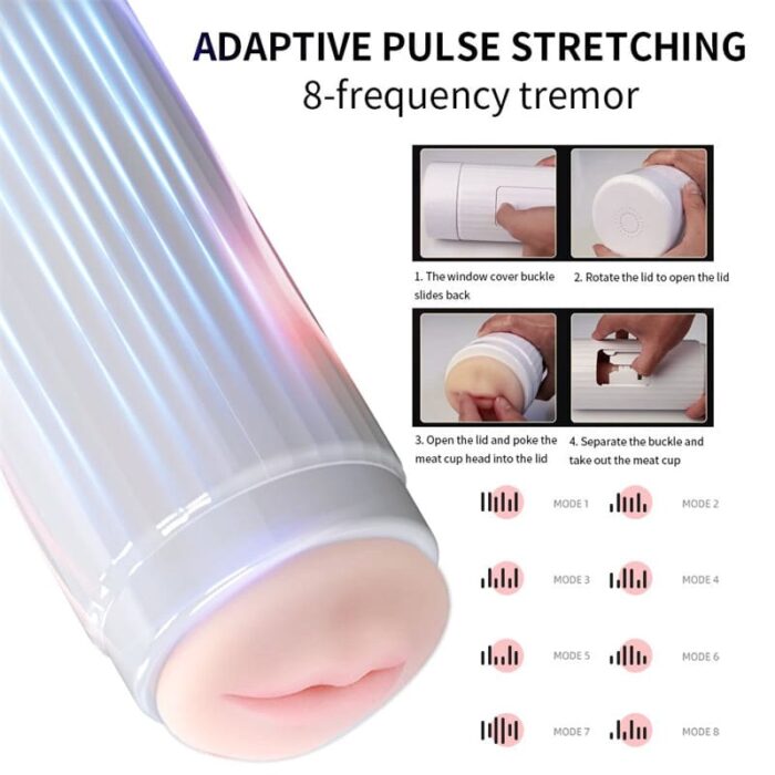 Wearable Automatic Male Masturbator Penis Pump with 8 Vibration Sucking Hands Free Blowjob Machine Pocket Pussy for Men