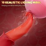 Lovesvibe Rose Vibrator with 10 Tongue Licking Tongue Vibrators Nipple Clitoral Stimulator for Women Couples Games - Image 2