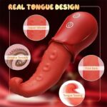 Lovesvibe Rose Vibrator with 10 Tongue Licking Tongue Vibrators Nipple Clitoral Stimulator for Women Couples Games - Image 5