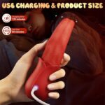 Lovesvibe Rose Vibrator with 10 Tongue Licking Tongue Vibrators Nipple Clitoral Stimulator for Women Couples Games - Image 6