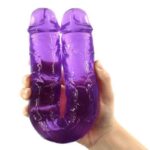 15 Inches Realistic Purple Double Ended Dildo Sex Toys for G-spot, P-spot & Anal Enjoyment Double Dildo - Image 3
