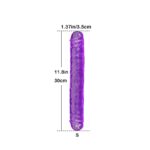 15 Inches Realistic Purple Double Ended Dildo Sex Toys for G-spot, P-spot & Anal Enjoyment Double Dildo - Image 4