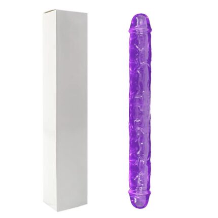 15 Inches Realistic Purple Double Ended Dildo Sex Toys for G-spot, P-spot & Anal Enjoyment Double Dildo