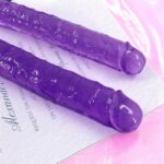 15 Inches Realistic Purple Double Ended Dildo Sex Toys for G-spot, P-spot & Anal Enjoyment Double Dildo - Image 8