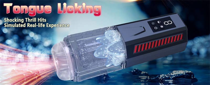 Upgrade Intelligence Male Masturbator with 7 Thrusting Rotating Vibrating Blowjob Sex Machine with LCD Display D08A 16