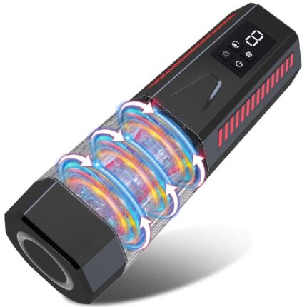 Upgrade Intelligence Male Masturbator with 7 Thrusting Rotating Vibrating Blowjob Sex Machine with LCD Display D08A